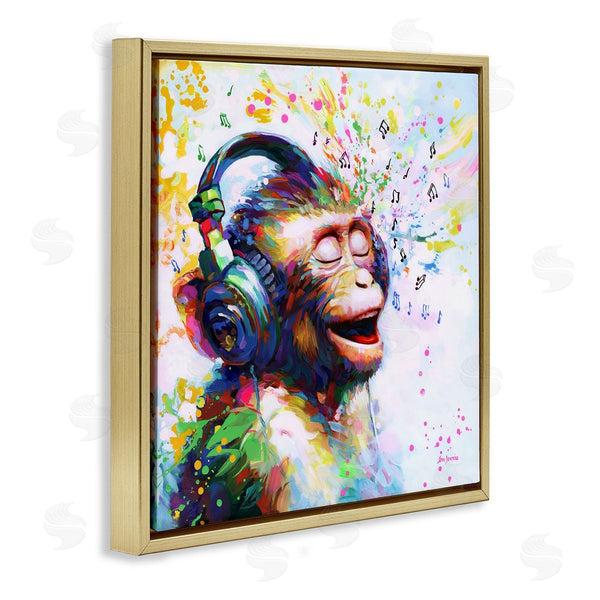 Stupell Industries Leon Devenice | Blissful Beats Monkey