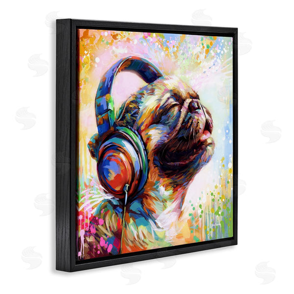Stupell Industries Leon Devenice | Blissful Music Pug