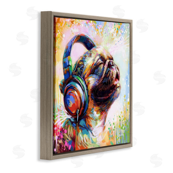 Stupell Industries Leon Devenice | Blissful Music Pug