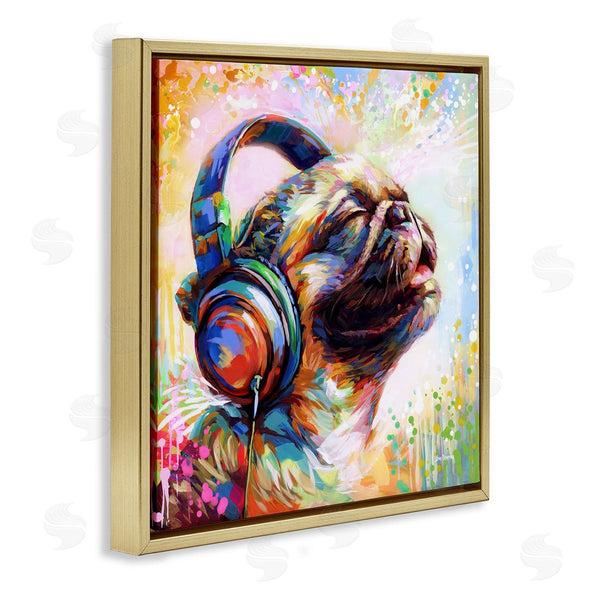 Stupell Industries Leon Devenice | Blissful Music Pug