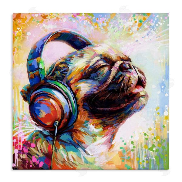 stupell industries Leon Devenice | Blissful Music Pug