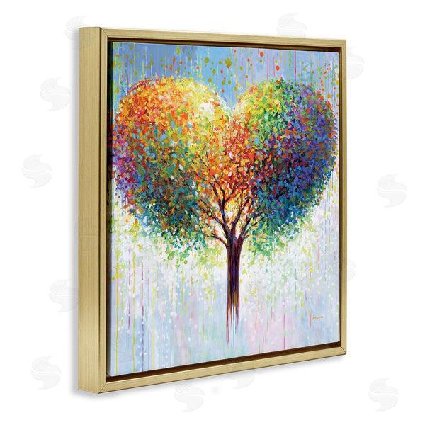 Stupell Industries Leon Devenice | Bold Hued Heart Tree