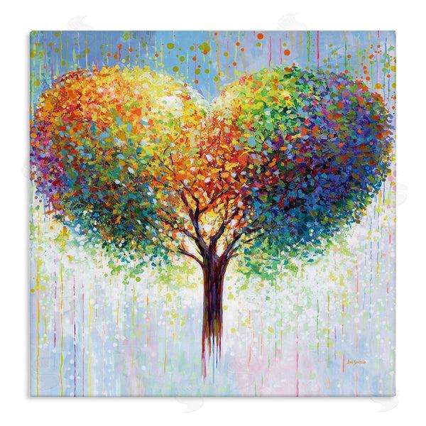 stupell industries Leon Devenice | Bold Hued Heart Tree