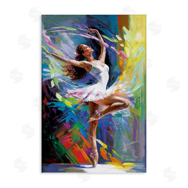 stupell industries Leon Devenice | Bright Hued Dancing Ballerina Wall Art