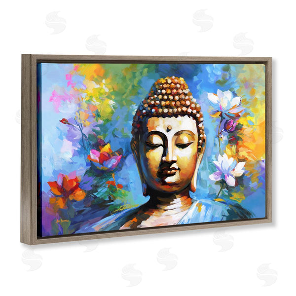 Stupell Industries Leon Devenice | Buddha With Bright Lotus