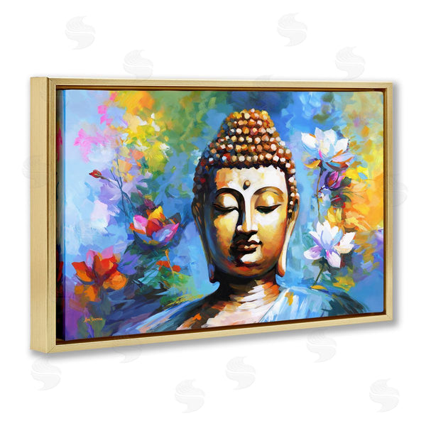 Stupell Industries Leon Devenice | Buddha With Bright Lotus