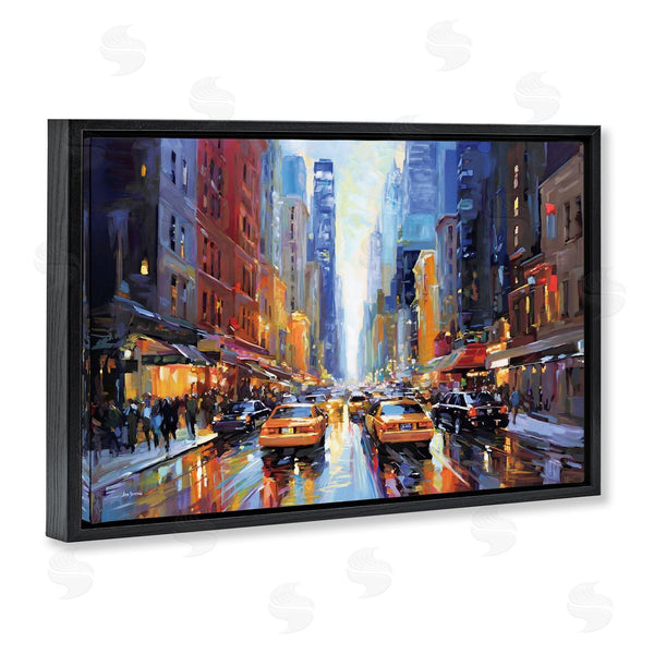 Stupell Industries Leon Devenice | City Traffic In Rain