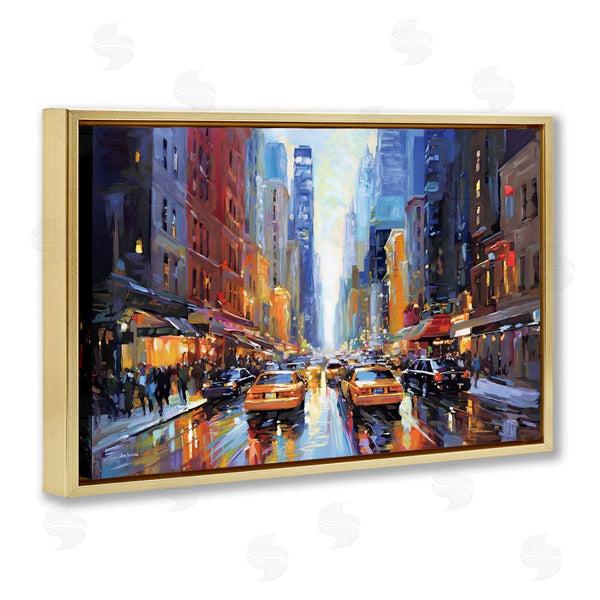 Stupell Industries Leon Devenice | City Traffic In Rain