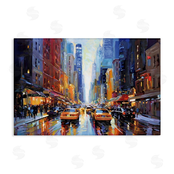 stupell industries Leon Devenice | City Traffic in Rain