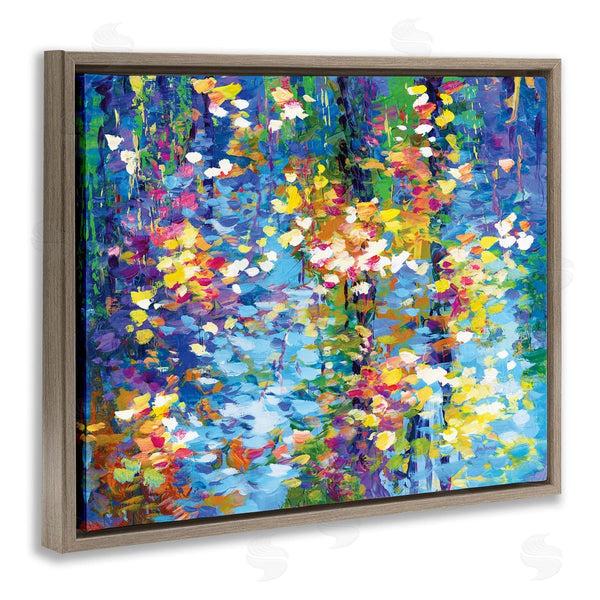 Stupell Industries Leon Devenice | Colorful Reflections Lake Flowers