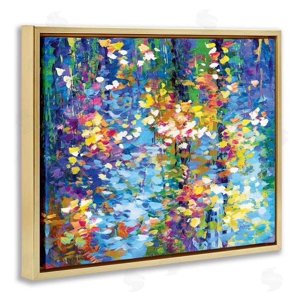 Stupell Industries Leon Devenice | Colorful Reflections Lake Flowers