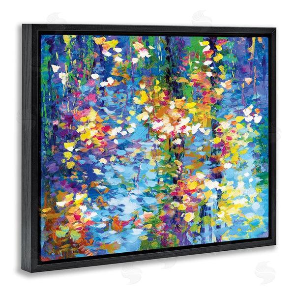 Stupell Industries Leon Devenice | Colorful Reflections Lake Flowers Wall Art