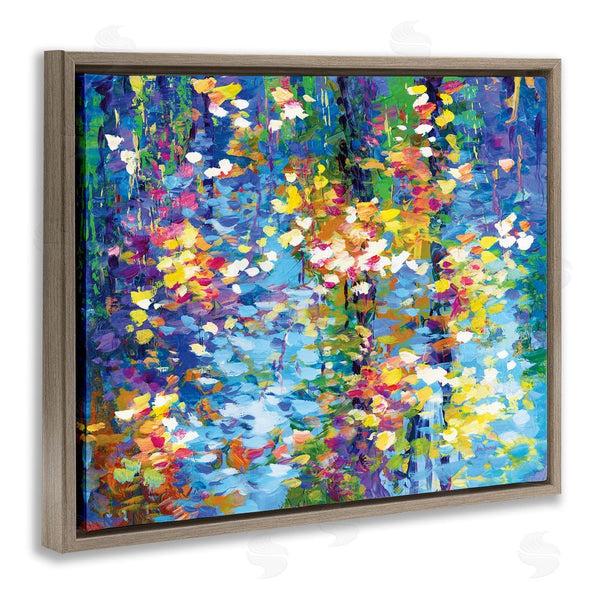 Stupell Industries Leon Devenice | Colorful Reflections Lake Flowers Wall Art