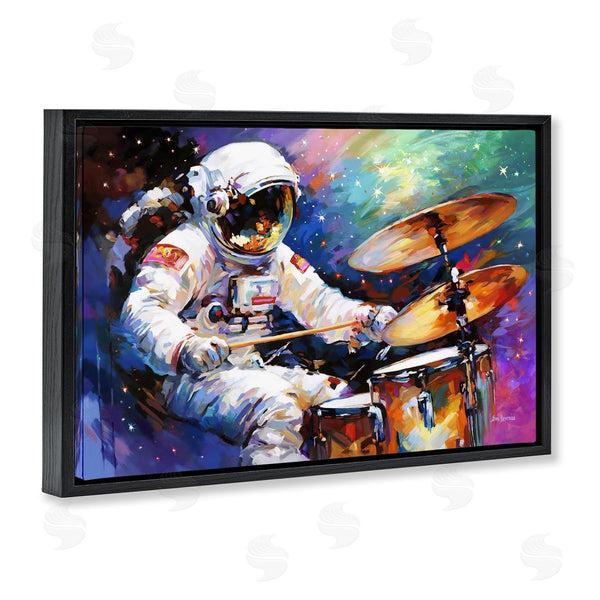 Stupell Industries Leon Devenice | Cosmic Drummer Musician Wall Art