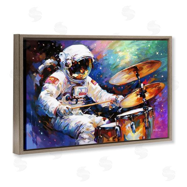 Stupell Industries Leon Devenice | Cosmic Drummer Musician Wall Art