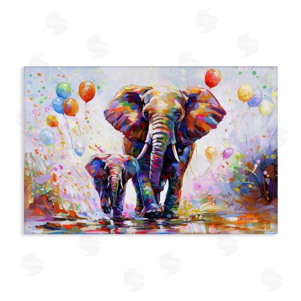 stupell industries Leon Devenice | Elephants and Balloons