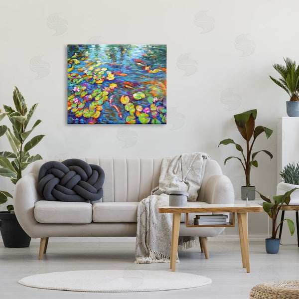 Stupell Industries Leon Devenice | Koi Fish And Water Lilies Wall Art
