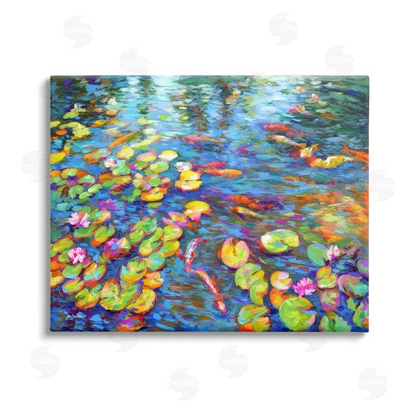 stupell industries Leon Devenice | Koi Fish and Water Lilies Wall Art