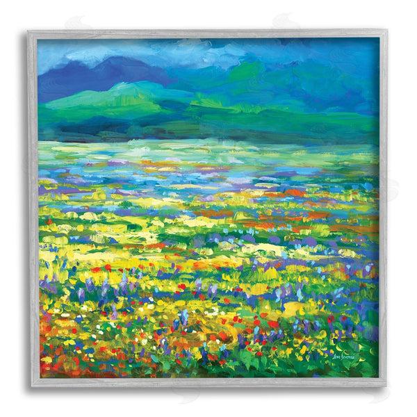 Stupell Industries Leon Devenice | Meadow Of Wildflowers Blue