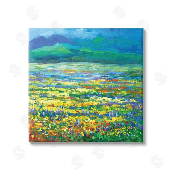 stupell industries Leon Devenice | Meadow of Wildflowers Blue