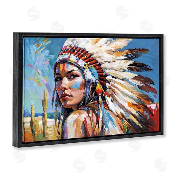 Stupell Industries Leon Devenice | Native American Woman Portrait Wall Art