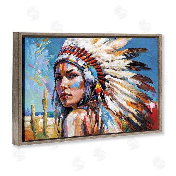Stupell Industries Leon Devenice | Native American Woman Portrait Wall Art