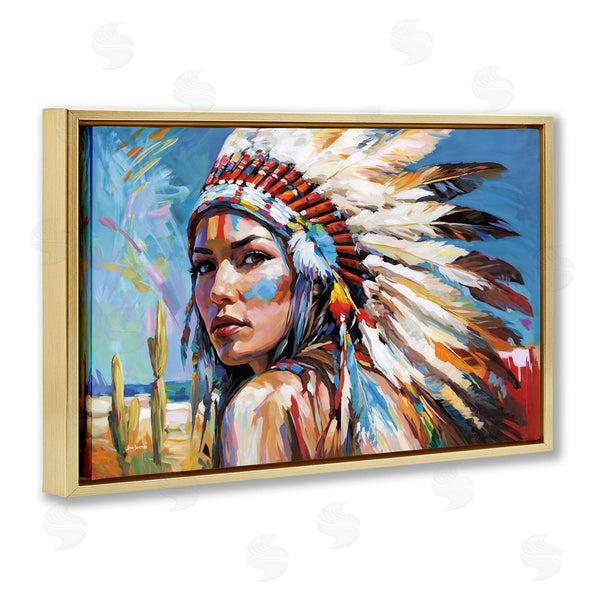 Stupell Industries Leon Devenice | Native American Woman Portrait Wall Art