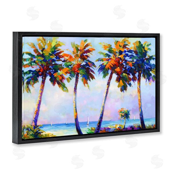 Stupell Industries Leon Devenice | Palm Trees In Sun Warmth