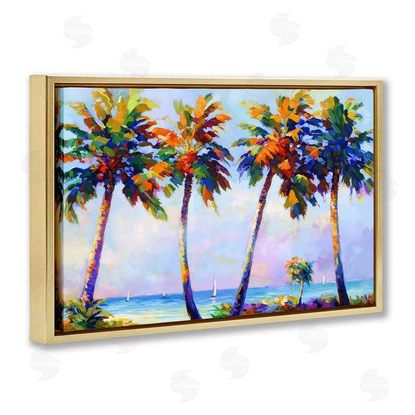 Stupell Industries Leon Devenice | Palm Trees In Sun Warmth