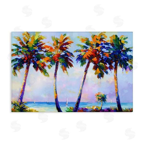 stupell industries Leon Devenice | Palm Trees in Sun Warmth