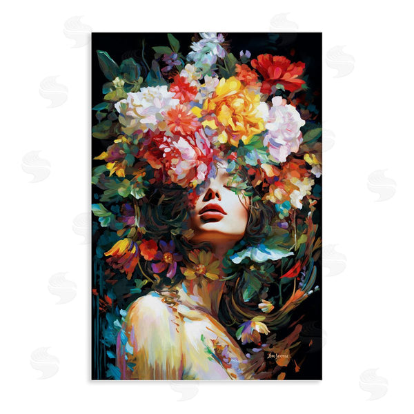 stupell industries Leon Devenice | Rose Bedecked Woman Wall Art