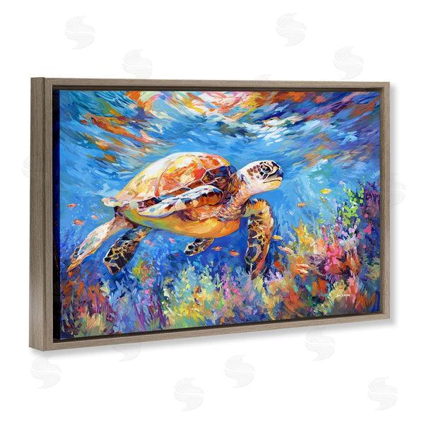 Stupell Industries Leon Devenice | Sea Turtle's Adventure