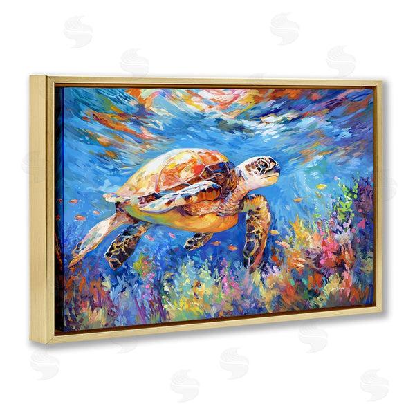 Stupell Industries Leon Devenice | Sea Turtle's Adventure