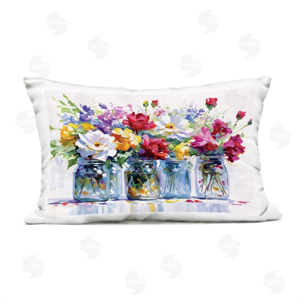 Stupell Industries Leon Devenice | Vibrant Floral Impressions Printed Throw Pillow