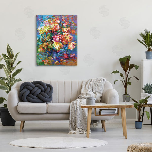 Stupell Industries Leon Devenice | Vibrant Flowers In A Vase Wall Art