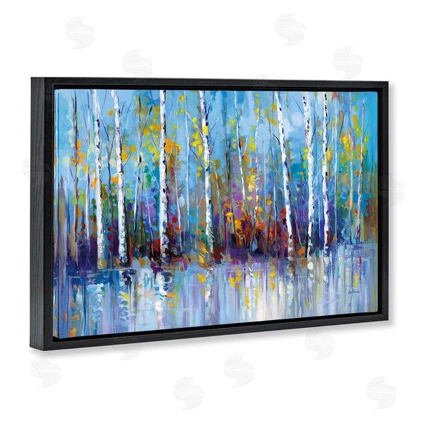 Stupell Industries Leon Devenice | Vivid Birch Trees Reflection