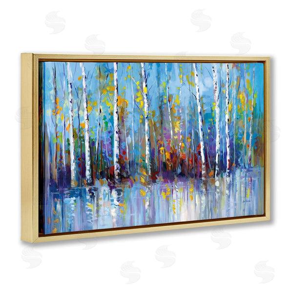 Stupell Industries Leon Devenice | Vivid Birch Trees Reflection