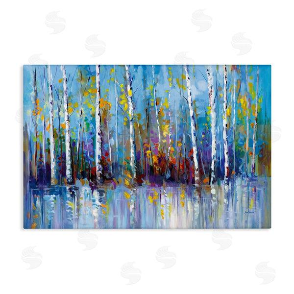 stupell industries Leon Devenice | Vivid Birch Trees Reflection