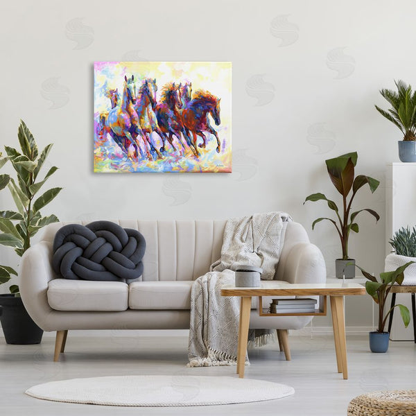 Stupell Industries Leon Devenice | Vivid Wild Horses Running Wall Art
