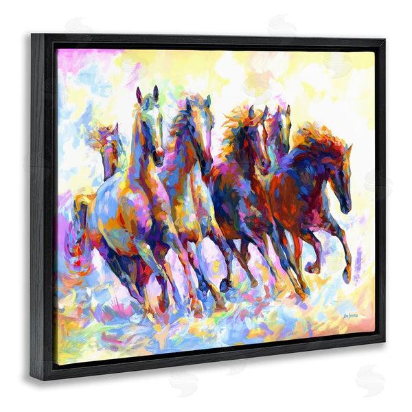 Stupell Industries Leon Devenice | Vivid Wild Horses Running Wall Art