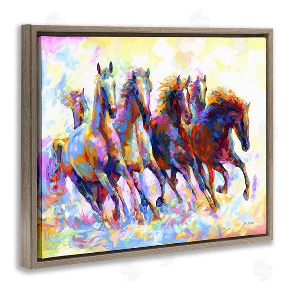 Stupell Industries Leon Devenice | Vivid Wild Horses Running Wall Art