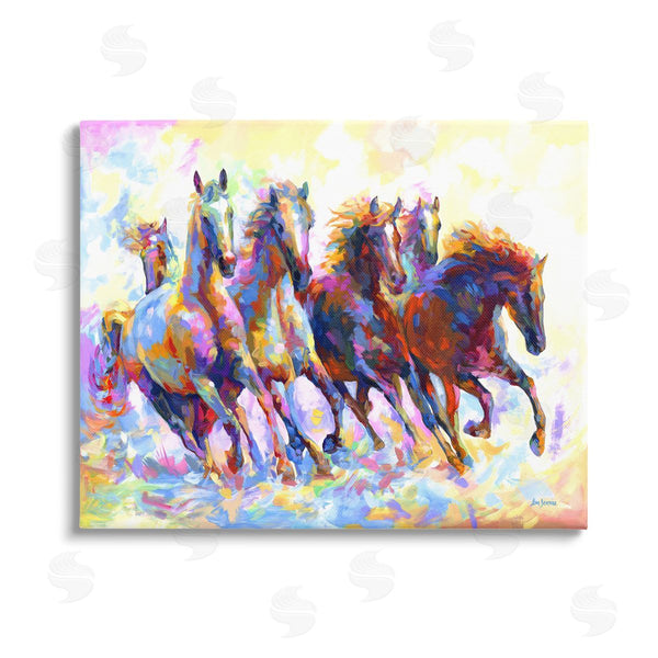 stupell industries Leon Devenice | Vivid Wild Horses Running Wall Art