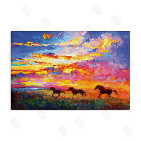 stupell industries Leon Devenice | Wild Horses at Sunset Wall Art