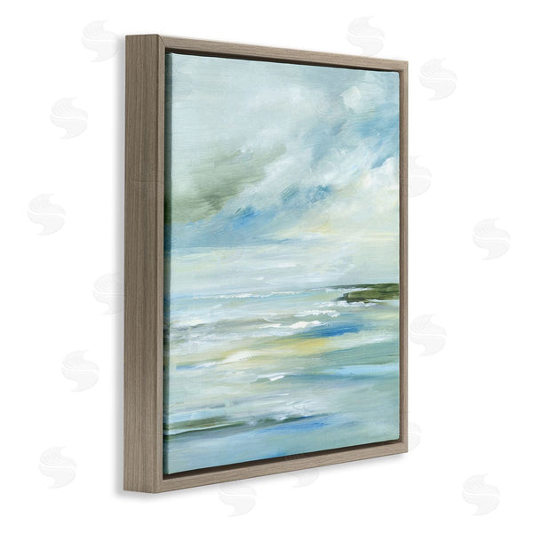 Stupell Industries Lera | Cloudy Blue Beach Impression Wall Art