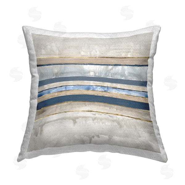 Stupell Industries Lera | Nautical Tone Stripes Printed Throw Pillow