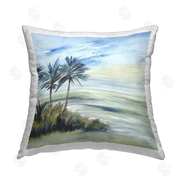 Stupell Industries Lera | Windy Palm Trees Printed Throw Pillow