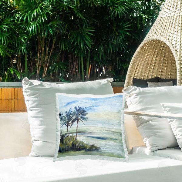 Stupell Industries Lera | Windy Palm Trees Printed Throw Pillow