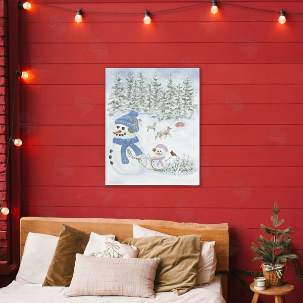 Stupell Industries Leslie Hermosa | Fun In The Snow Baby Snowman