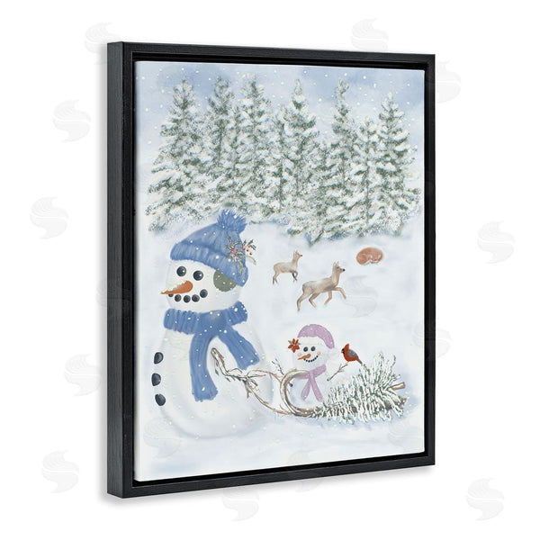 Stupell Industries Leslie Hermosa | Fun In The Snow Baby Snowman