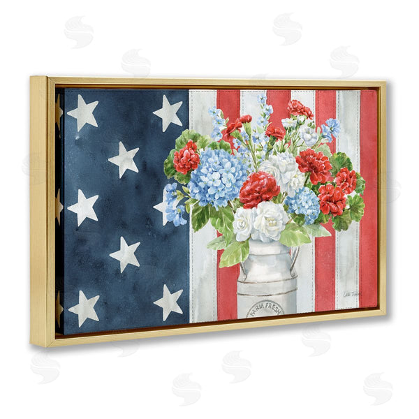 Stupell Industries Leslie Trimbach | American Flag Bouquet Wall Art